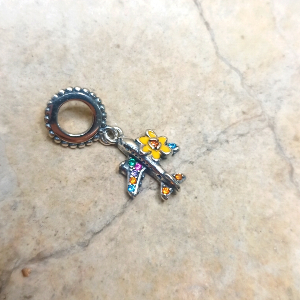 925 Silver Airplane Wazowski Charm For Bracelet
